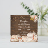 Een beetje Pumpkin Boho Baby shower Wood Kaart (Staand voorkant)