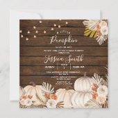 Een beetje Pumpkin Boho Baby shower Wood Kaart (Voorkant)