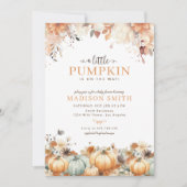 Een beetje Pumpkin Boho Herfst Baby shower Kaart (Voorkant)