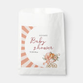 Een beetje Pumpkin Bow Roze Baby shower Waterverf Bedankzakje (Voorkant)