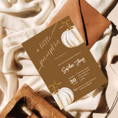 Een beetje Pumpkin Herfst boho baby shower Kaart