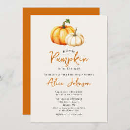 Een beetje Pumpkin Herfst Genderneutraal Baby show Kaart