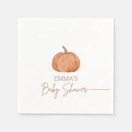 Een beetje Pumpkin Herfst Genderneutraal Baby show Servet