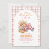 Een beetje Pumpkin Pink Truck Girl Baby shower Kaart (Voorkant)