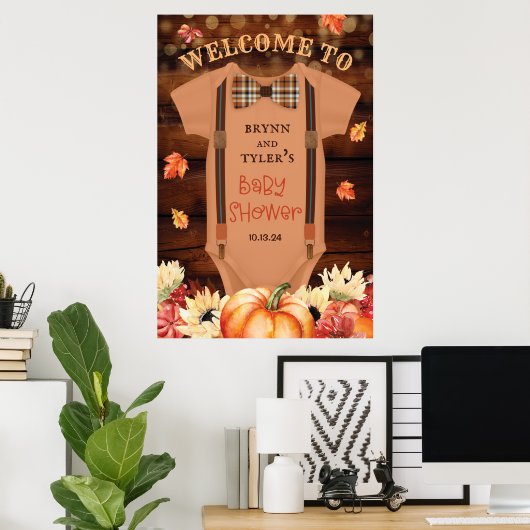Een beetje Pumpkin Romper welkomstbord Poster (Thuiskantoor)