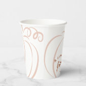 Een beetje Pumpkin Terracotta Boho Baby shower Papieren Bekers (Rechts)