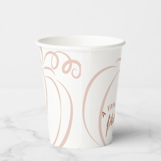 Een beetje Pumpkin Terracotta Boho Baby shower Papieren Bekers (Rechts)