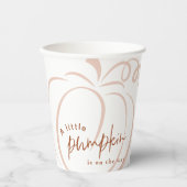 Een beetje Pumpkin Terracotta Boho Baby shower Papieren Bekers (Voorkant)