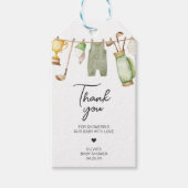 Een beetje Putter Golf Baby shower Favorietentjes Cadeaulabel (Voorkant)