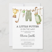 Een beetje Putter Golf Baby shower Kaart (Voorkant)