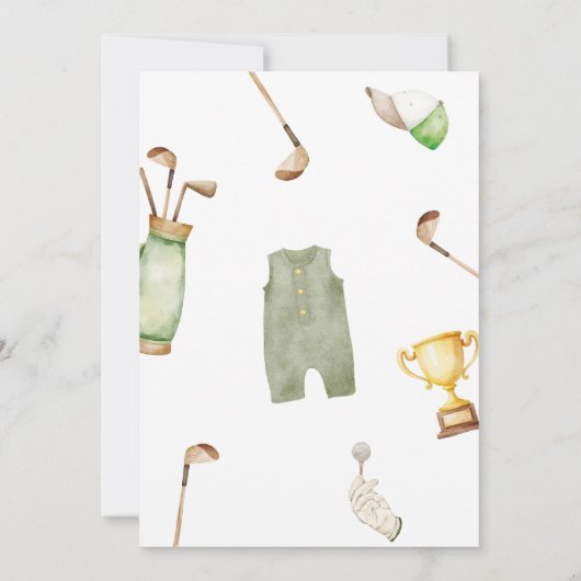 Een beetje Putter Golf Baby shower Kaart (Achterkant)