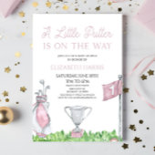 Een beetje Putter Pink Golf Baby shower Kaart