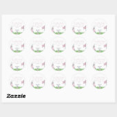 Een beetje Putter Pink Golf Baby shower Ronde Sticker (Vel)