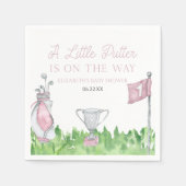 Een beetje Putter Pink Golf Baby shower Servet (Voorkant)