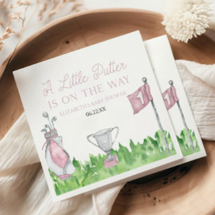 Een beetje Putter Pink Golf Baby shower Servet