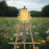 Een beetje Ray of Sunshine Boho Baby shower Welkom Acryl Bord