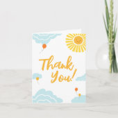 Een beetje Ray Sunshine Baby shower dank u kaarten (Voorkant)