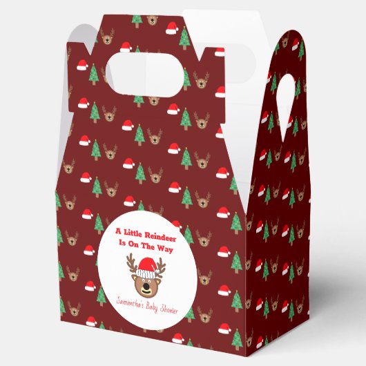 Een beetje rendier is onderweg bedankdoosjes (Geopend)