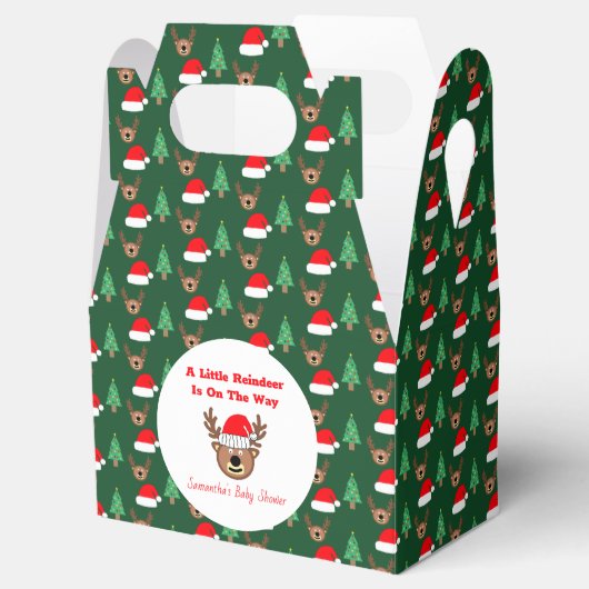 Een beetje rendier is onderweg bedankdoosjes (Geopend)