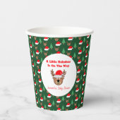 Een beetje rendier is onderweg papieren bekers (Voorkant)