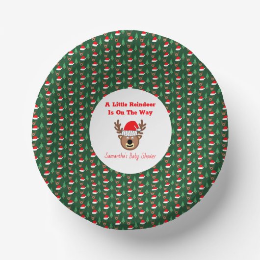 Een beetje rendier is onderweg papieren kommen (Voorkant)