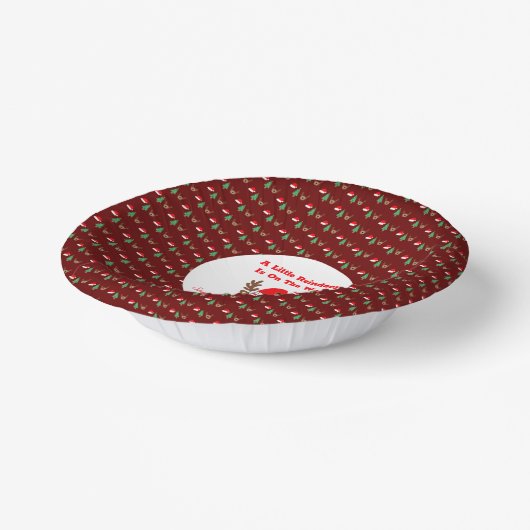 Een beetje rendier is onderweg papieren kommen (Gebogen)