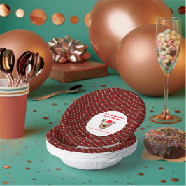 Een beetje rendier is onderweg papieren kommen