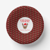 Een beetje rendier is onderweg papieren kommen (Voorkant)