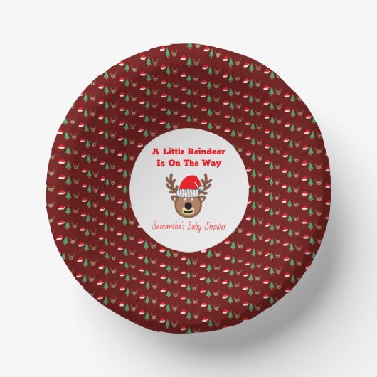 Een beetje rendier is onderweg papieren kommen (Voorkant)