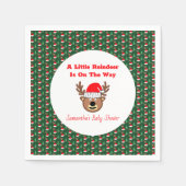 Een beetje rendier is onderweg servet (Voorkant)