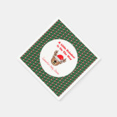 Een beetje rendier is onderweg servet (Hoek)