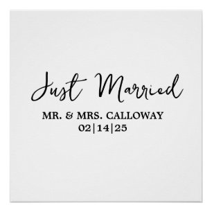 Een beetje retro is net getrouwd perfect poster