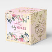 Een beetje Roos Bloemen Meisje Baby shower Dank u Bedankdoosjes (Voorkant Zijde)