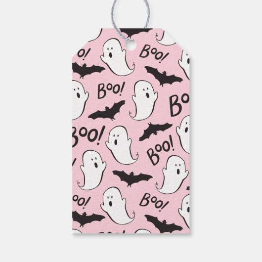 Een beetje roze Baby shower voor Boo Cadeaulabel (Achterkant)