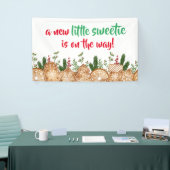 Een beetje schatje is op weg cookie Baby shower Spandoek (Beurs)