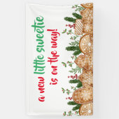 Een beetje schatje is op weg cookie Baby shower Spandoek (Verticaal)