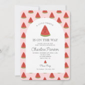 Een beetje schatje meloen is op weg naar het Baby  Kaart (Voorkant)