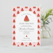 Een beetje schatje meloen is op weg naar het Baby  Kaart