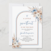 Een beetje schatje stoffig blauw Baby shower jonge Kaart (Voorkant)