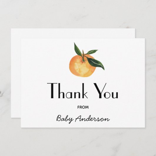 Een beetje schattig Baby shower dank je Bedankkaart (Voorkant / Achterkant)