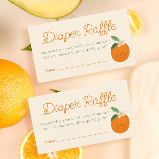 Een beetje schattig Baby shower luier loterij tick Informatiekaartje