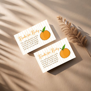 Een beetje schattig citrus baby shower boek aanvra informatiekaartje