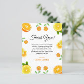 Een beetje schattig citrus Baby shower dank je kaa (Staand voorkant)