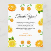 Een beetje schattig citrus Baby shower dank je kaa (Voorkant)