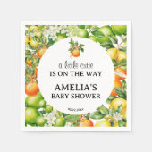 Een beetje schattig citrus groen Baby shower serve Servet (Voorkant)