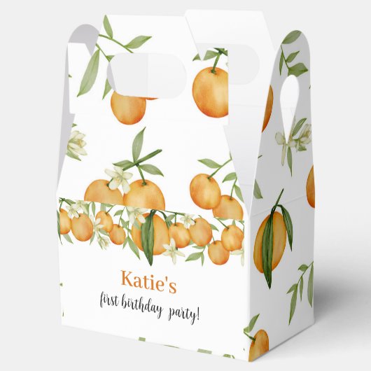 Een beetje schattig citrus verjaardag gunst box bedankdoosjes (Geopend)