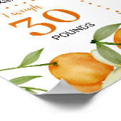 Een beetje schattig citrus verjaardag mijlpaal tek poster (Hoek)