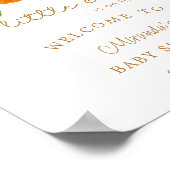 Een beetje schattig Clementine Baby shower welkom Poster (Hoek)