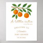 Een beetje schattig Clementine Baby shower welkom Poster (Voorkant)