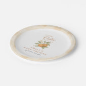 Een beetje schattig genderneutraal citrus Baby sho Papieren Bordje (Gekanteld)